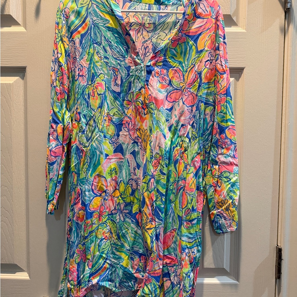 Lilly Pulitzer Multicolor Floral Swim Coverup